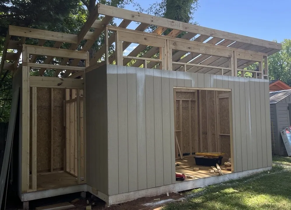 Backyard Studio Shed starting-condition view