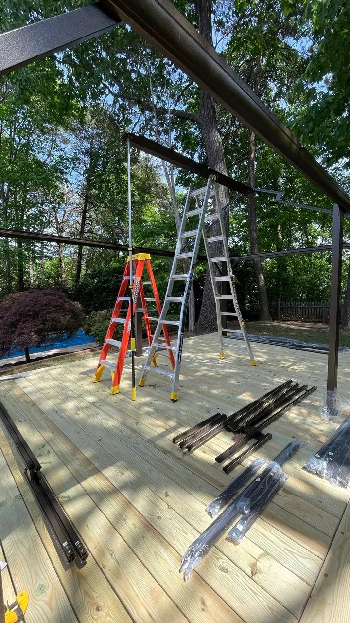 Deck and Gazebo starting-condition view